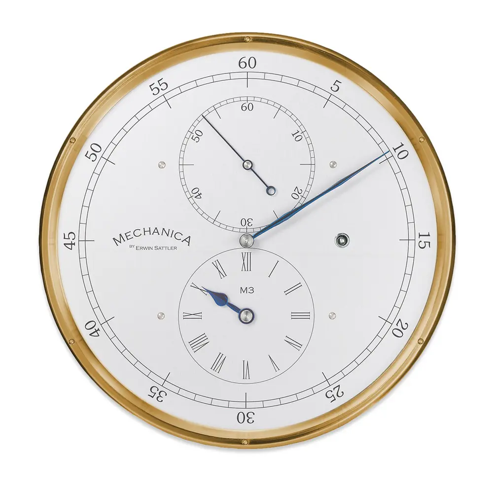 Regulator Zifferblatt der Mechnica M3 mit Bronze Lünette